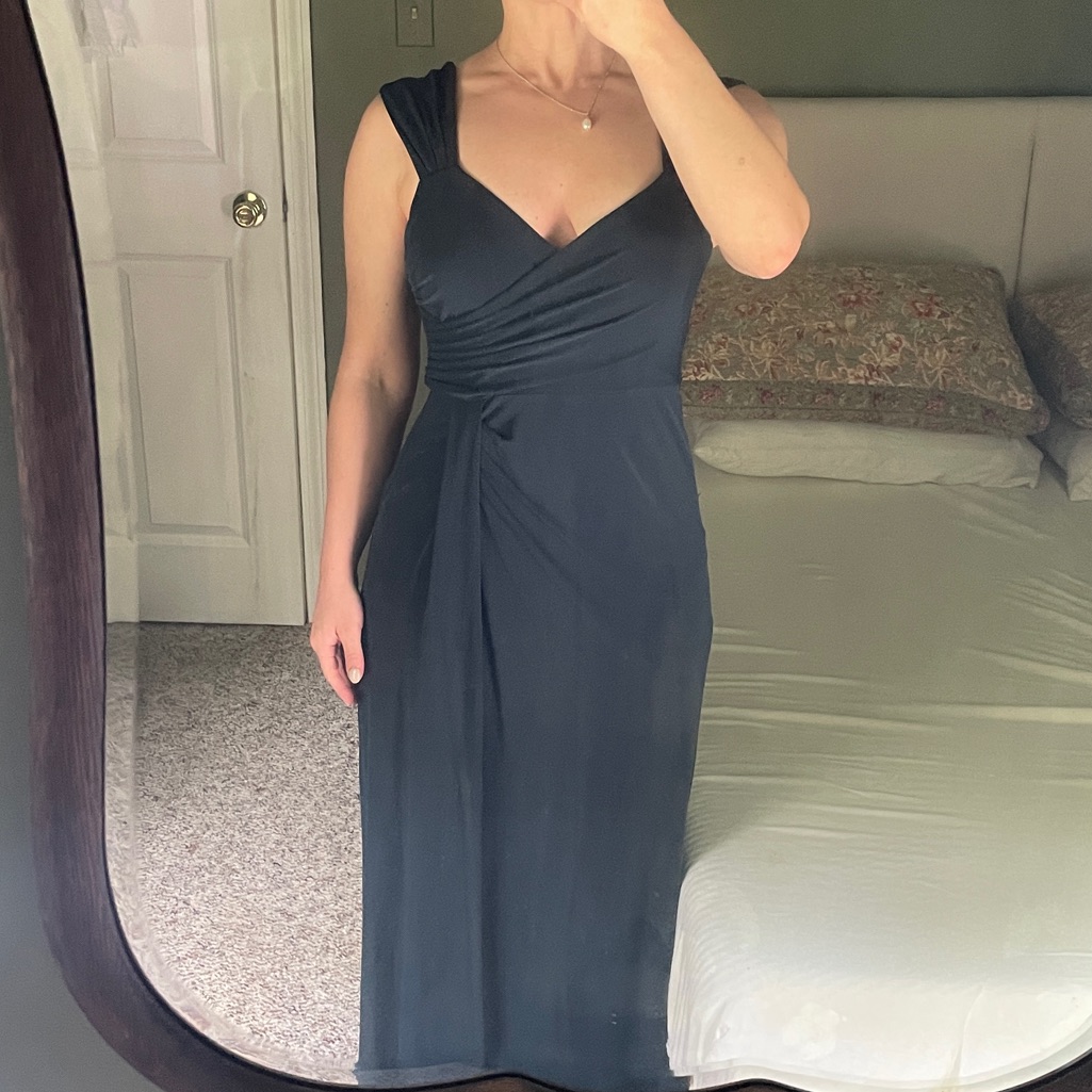 Nwot Ann Taylor Satin Jersey Gown Dark Green 0